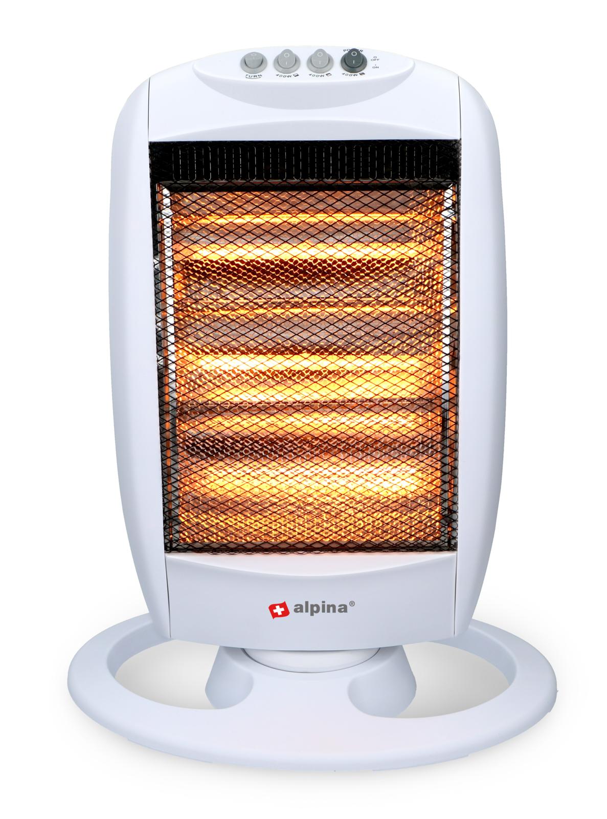 Alpina Elektrisk Halogenvarmer - 3 Varmeindstillinger - 1200W