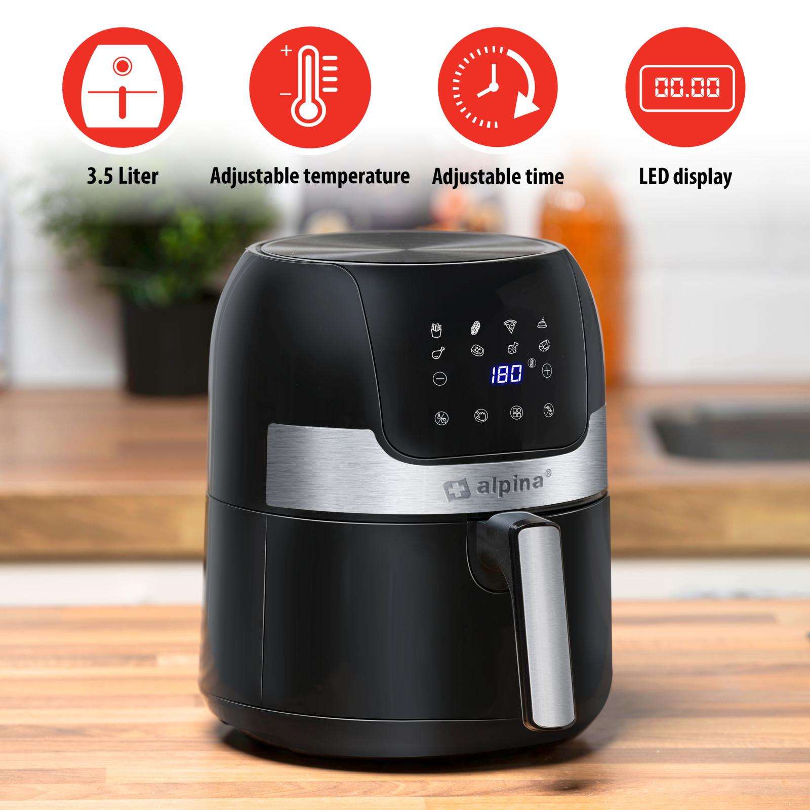 Alpina Airfryer Stor 3,5L - 1400W med Display