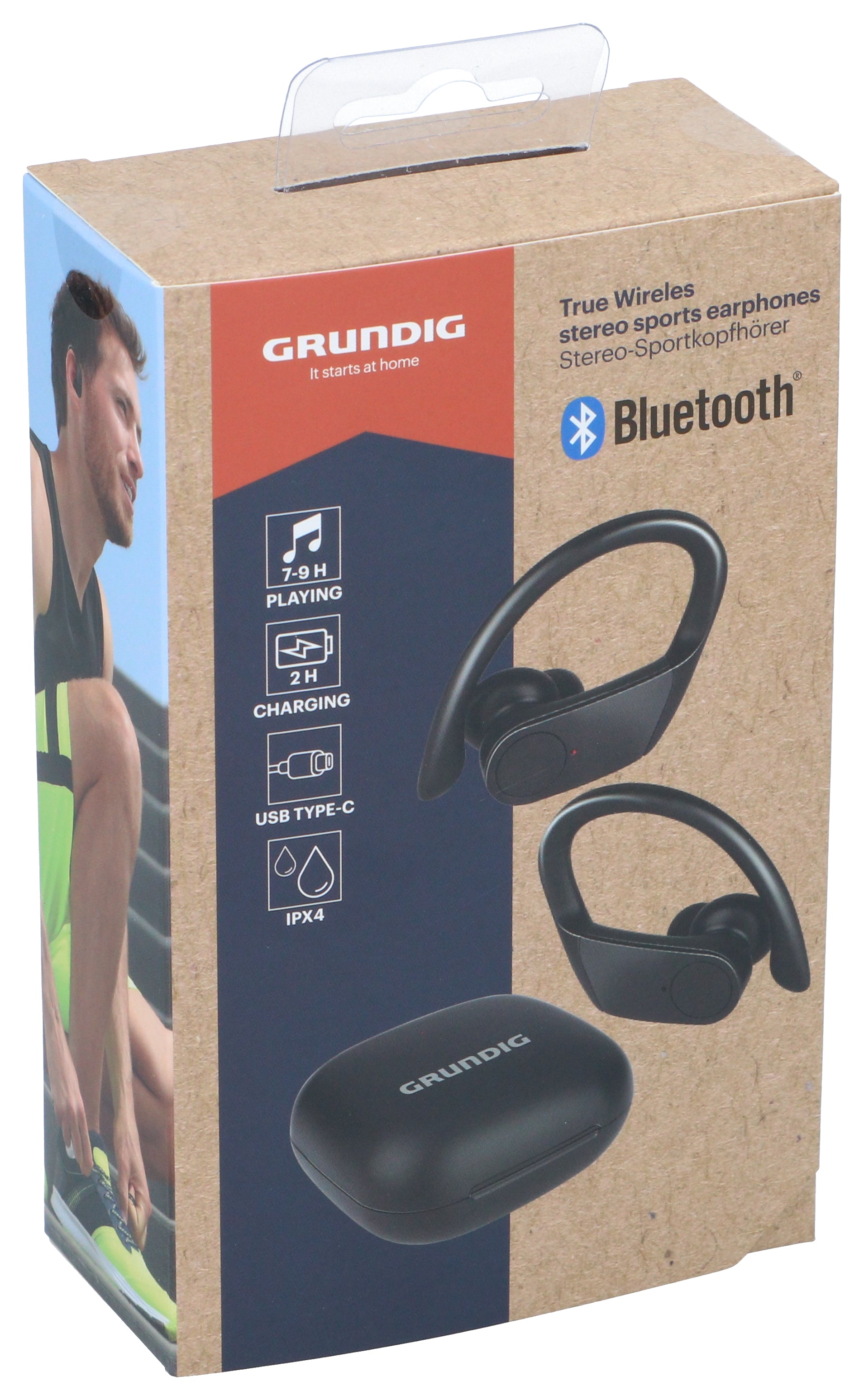 Grundig Trådløse Bluetooth Sportshøretelefoner med Lang Batteritid