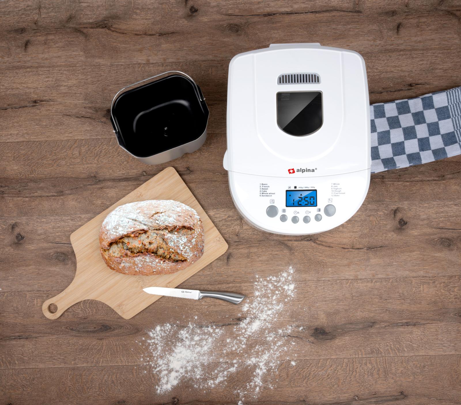 Alpina Bagemaskine med Display - Hvid, 2L