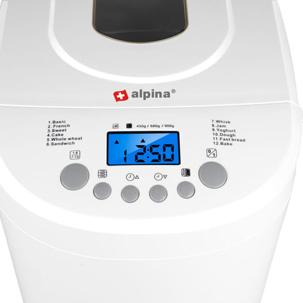 Alpina Bagemaskine med Display - Hvid, 2L