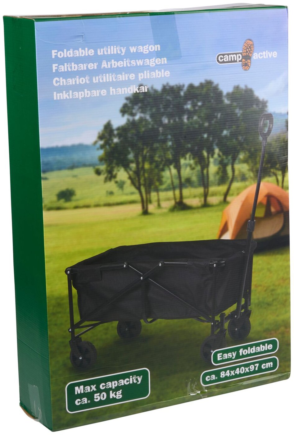 Foldbar Trækvogn 80 cm – Praktisk Vogn til Camping, Strand & Have