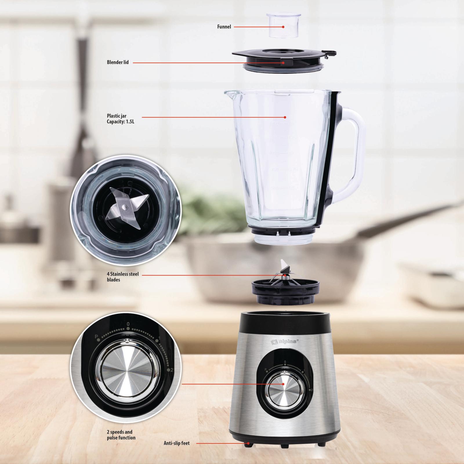 Alpina Blender 1,5L - Robust og Brugervenlig