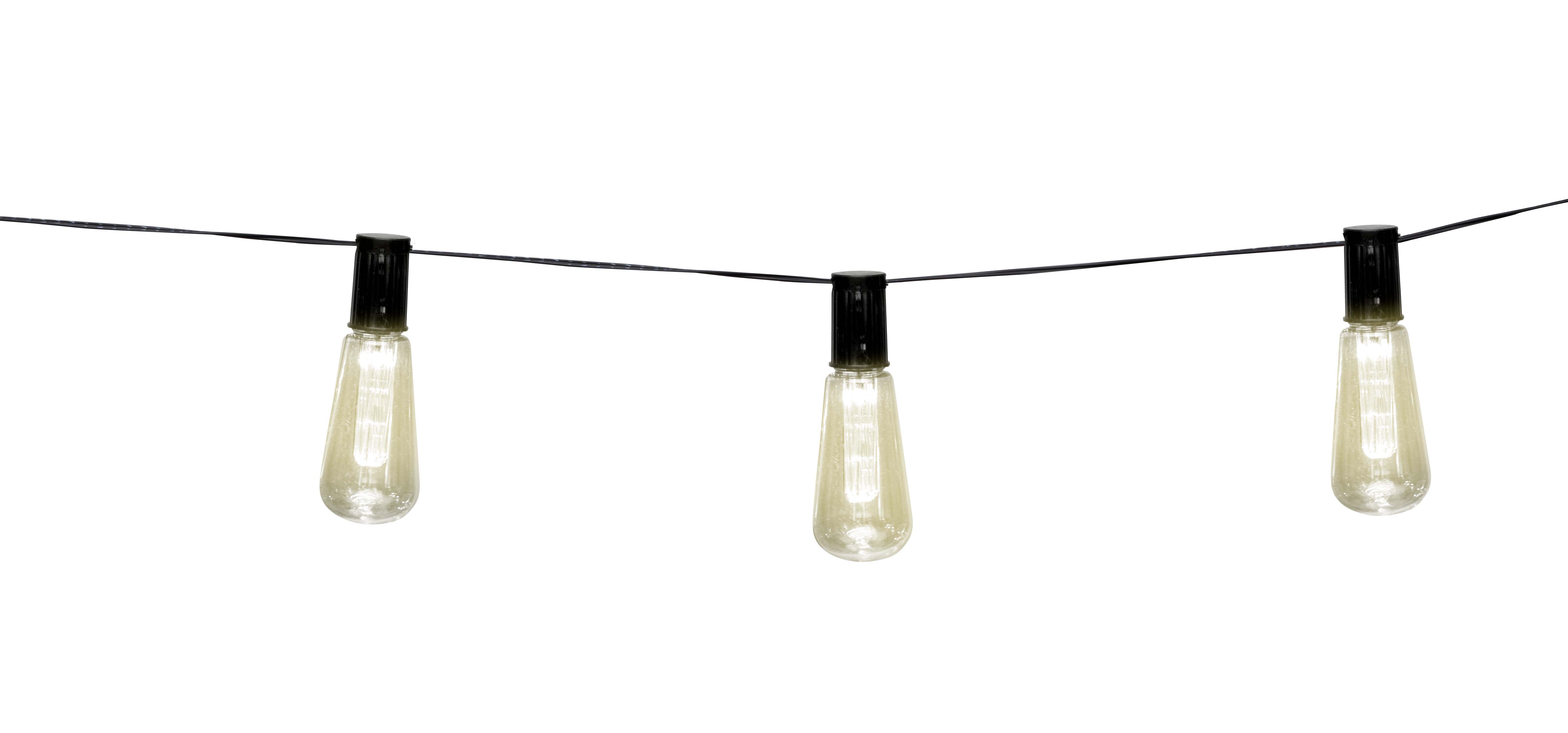 Solcelle Lyskæde med Varmt Hvidt Lys - 3,35 Meter