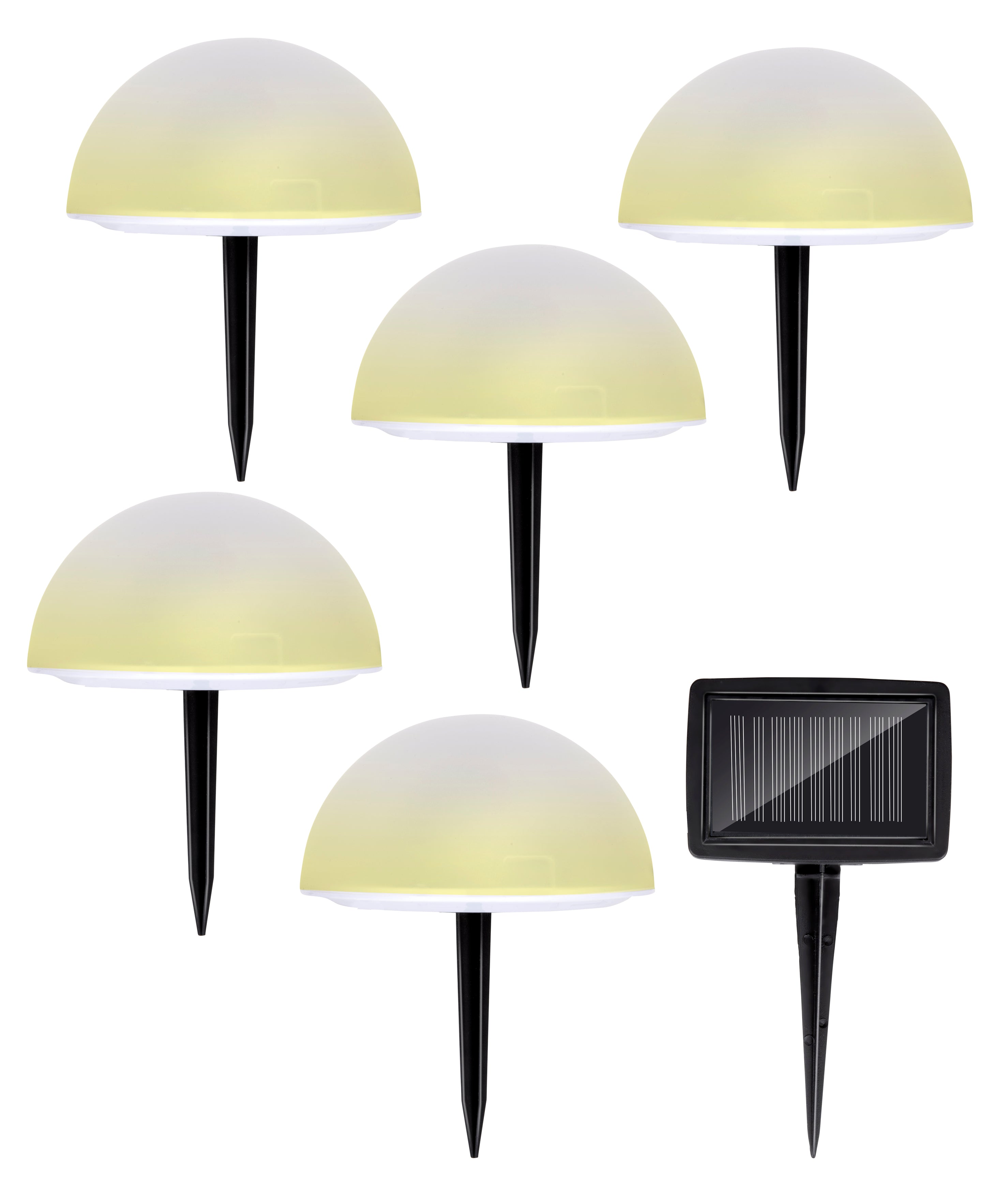 LED Solcelle Lamper med Varm Hvidt Lys - 5 stk.