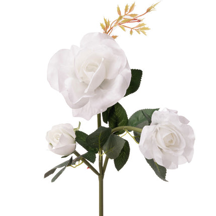 Solcelle Rose LED Havelampe – 3 Kunstige Blomster med Farveskiftende Lys