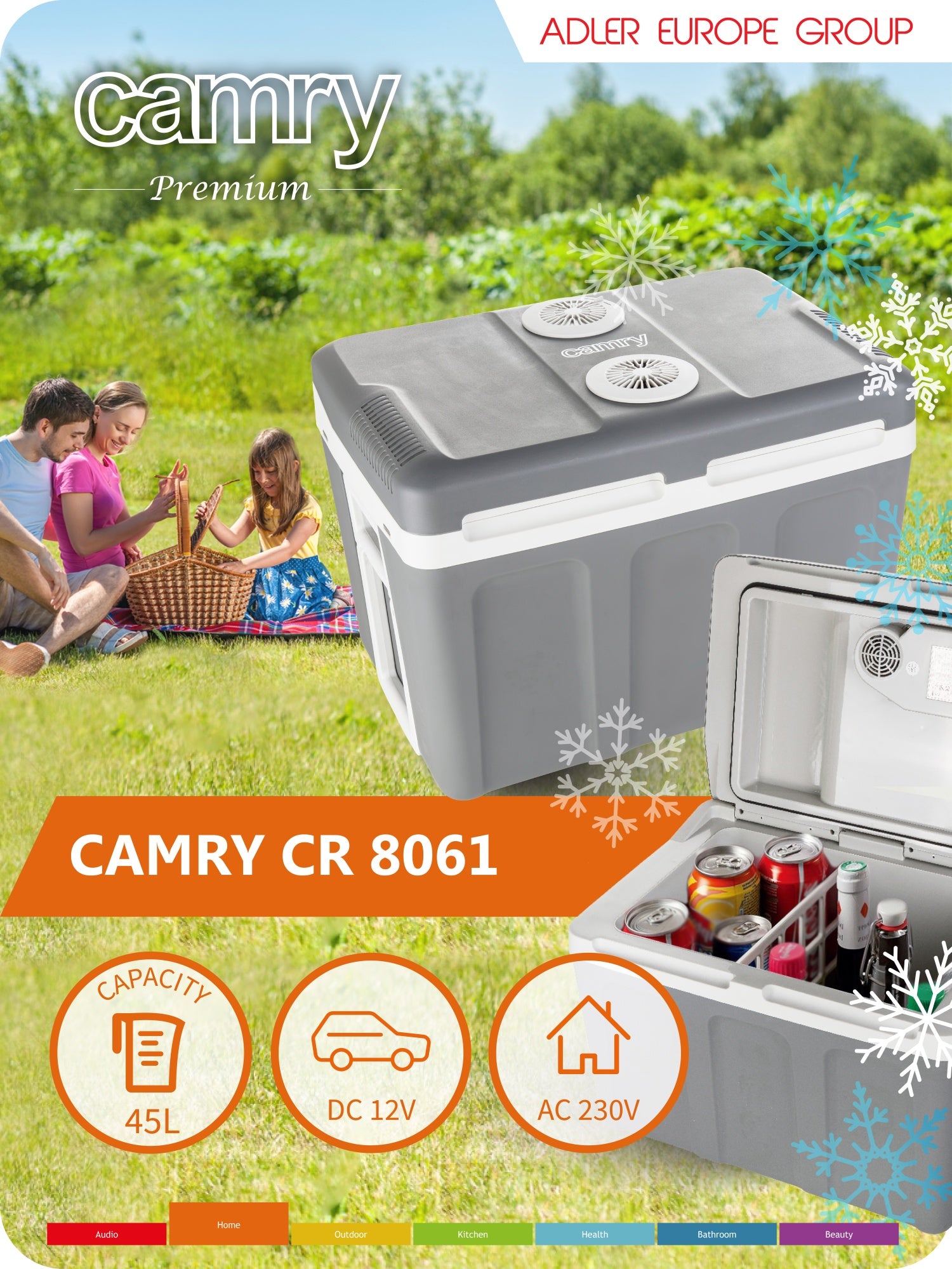 40 Liter Køle- og Varmekasse til Bil – Med Hjul, Dobbelt Strøm og Elegant Design