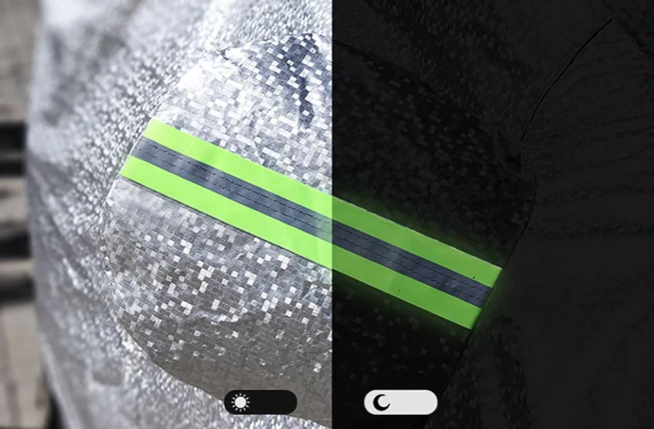 Bil presenning - overtræk med nat reflekser