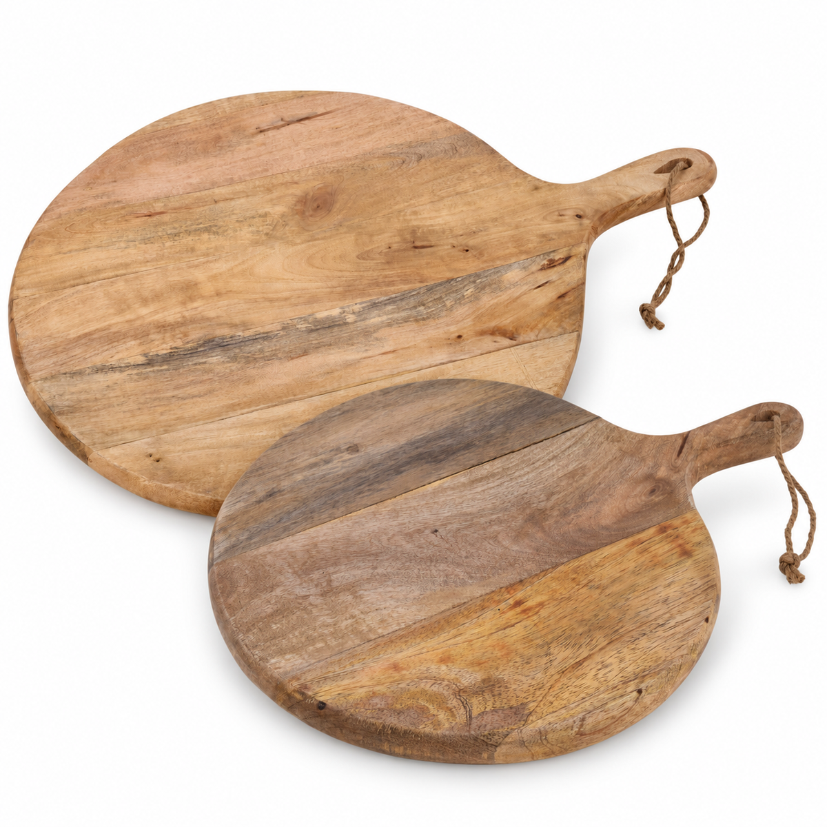 Ovalt dekorationsfad i ægte mangotræ – Naturfarvet i 40x30 cm el. 60x50 cm