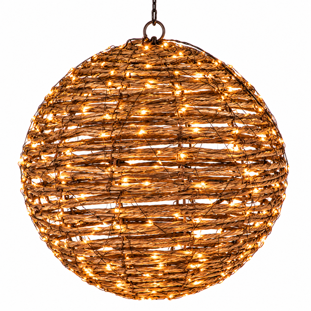 Hængende LED Lyskugle Ø35 cm med 400 Varmhvide Lys