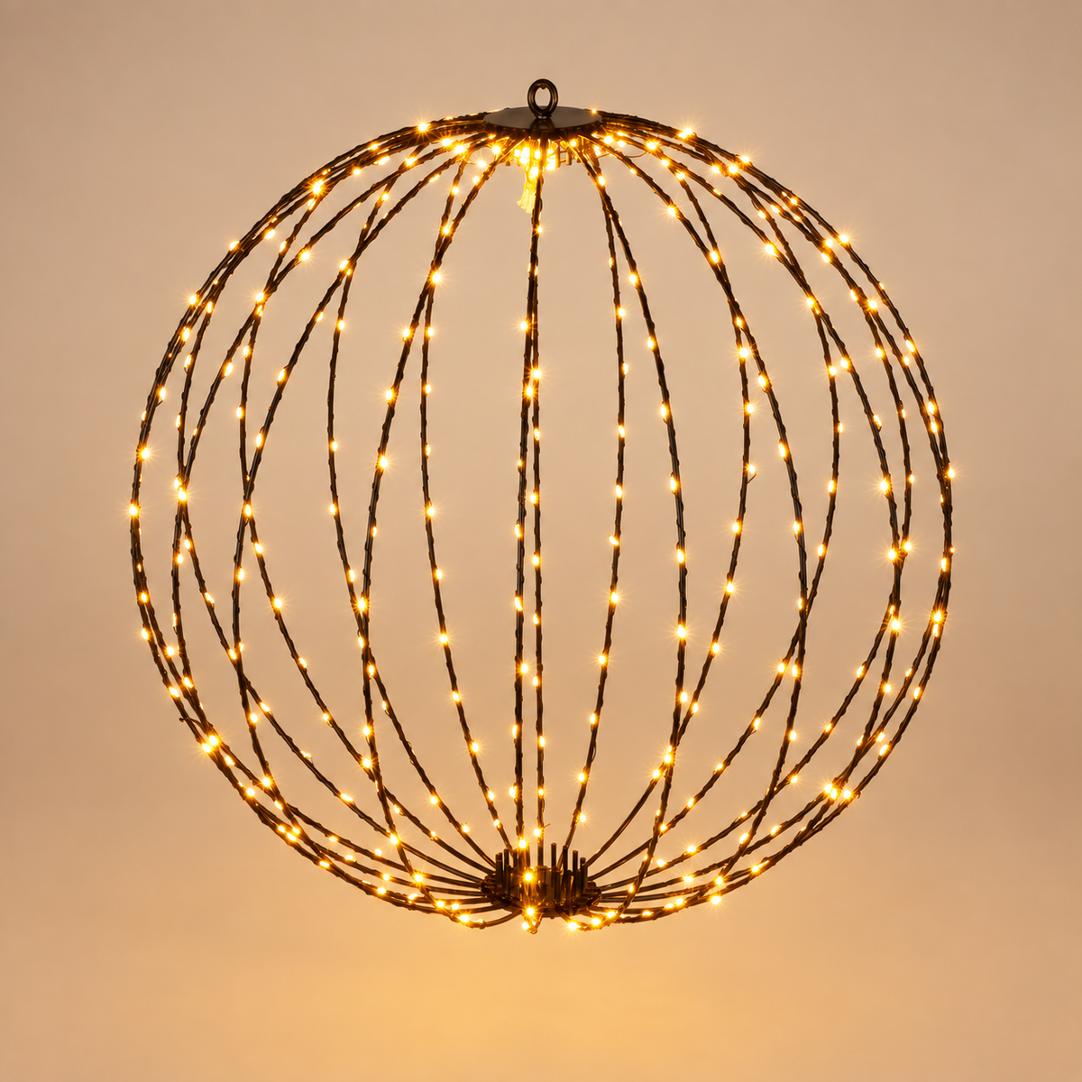 LED Lyskugle med Varmhvide Lys – 40, 50 eller 60 cm med Timer