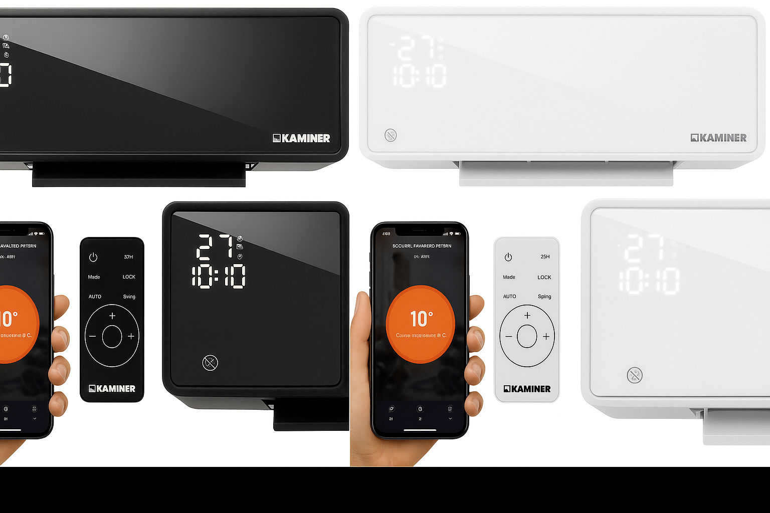 Varmeblæser 2000W med Wi-Fi & Fjernbetjening – Smart Væghængt Varmeblæser