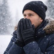 Luksuriøse Herre Læderhandsker 100% Ægte Læder – Elegant Varme til Dine Hænder!