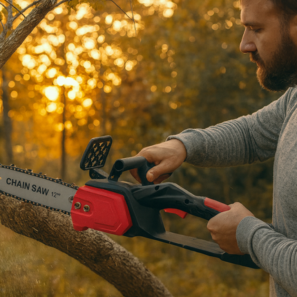 Batteridrevet Kædesav 1200W - 30 cm Skærelængde