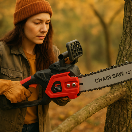 Batteridrevet Kædesav 1200W - 30 cm Skærelængde