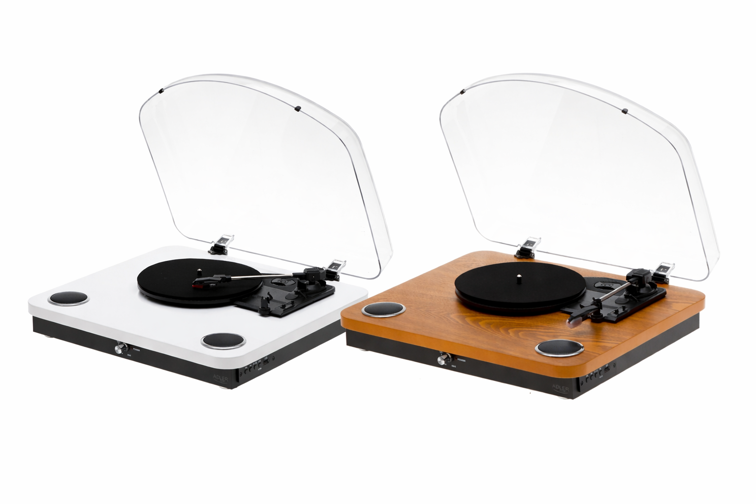 Pladespiller Hvid/træ farve med Bluetooth & USB optagelse