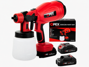 Batteridrevet Malersprøjte 21V med 2 Batterier – 800W Malerpistol med HVLP & 1L Beholder