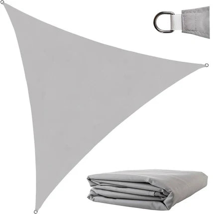 Solsejl Beige/Grå 4x4x4- Effektiv Solbeskyttelse