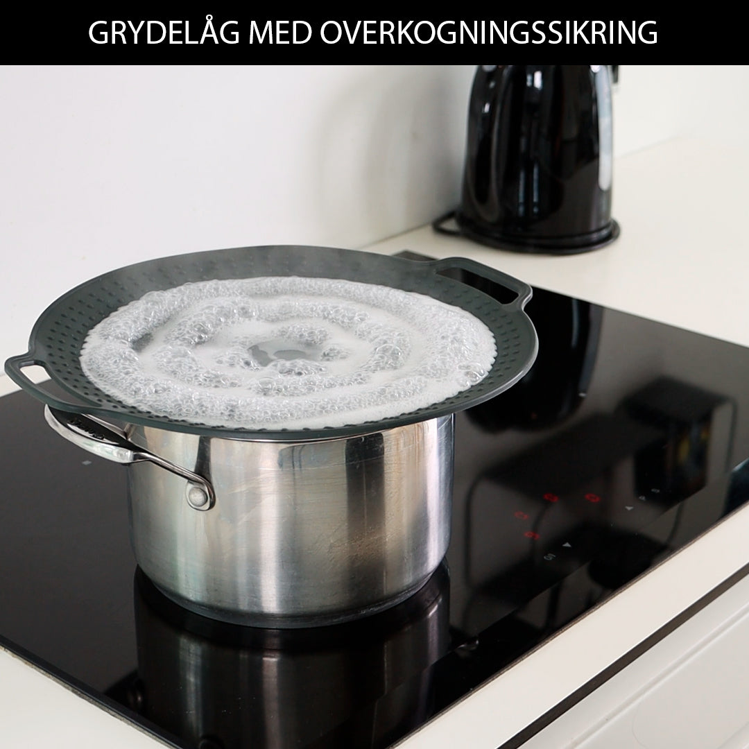 Grydelåg med overkogningssikring