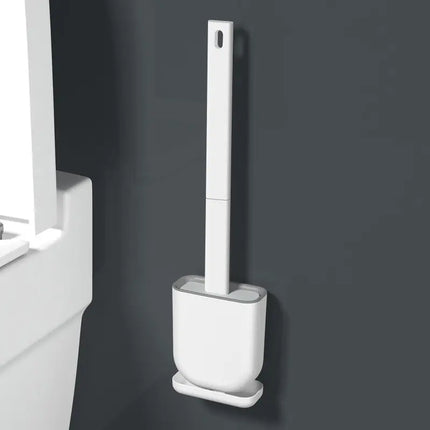 Elegant Toiletbørstesæt med Vægmontering og Silikonebørste