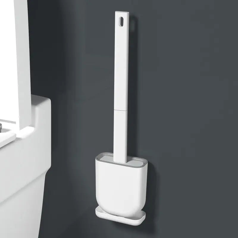 Toiletbørste med fladt silikone hoved