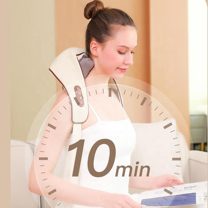 Massagekrave med 4 Knapper og varme – Til skuldre, lår, lænd & talje