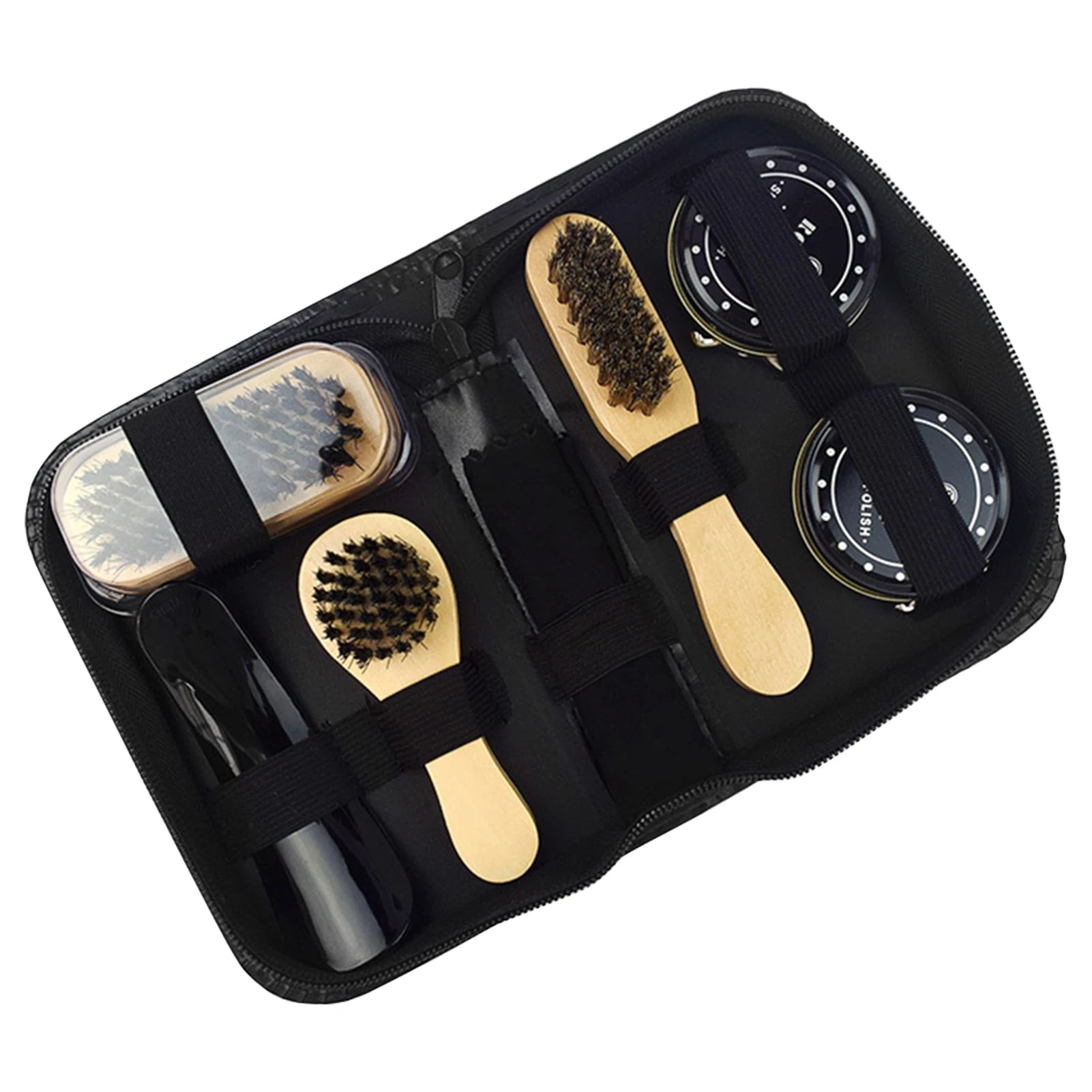 Alt-i-Én Skopudsesæt i Læderetui - Til Glans og Vedligeholdelse