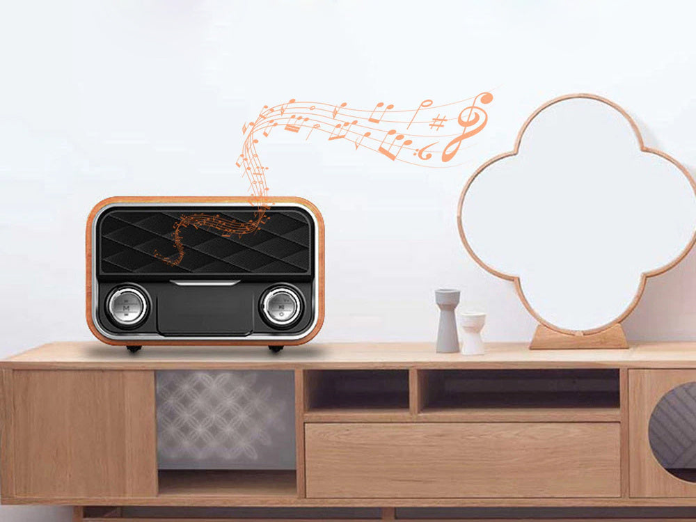 Bluetooth Højttaler med Retro Design, FM Radio og AUX