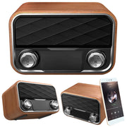 Bluetooth Højttaler med Retro Design, FM Radio og AUX