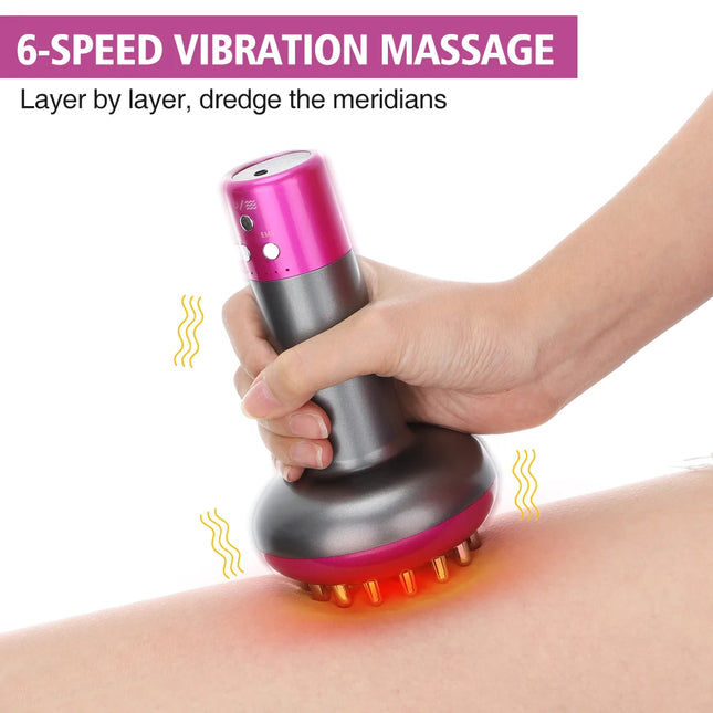 Intelligent elektrisk meridianbørste – Bærbar massager med EMS & rødt Lys