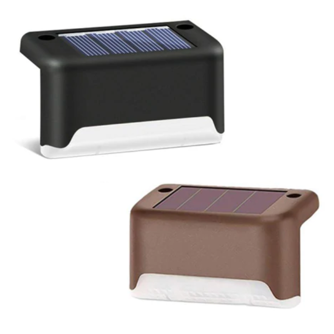 Solar-LED Trappe- og Hegnlys - 4 Stk. Sæt