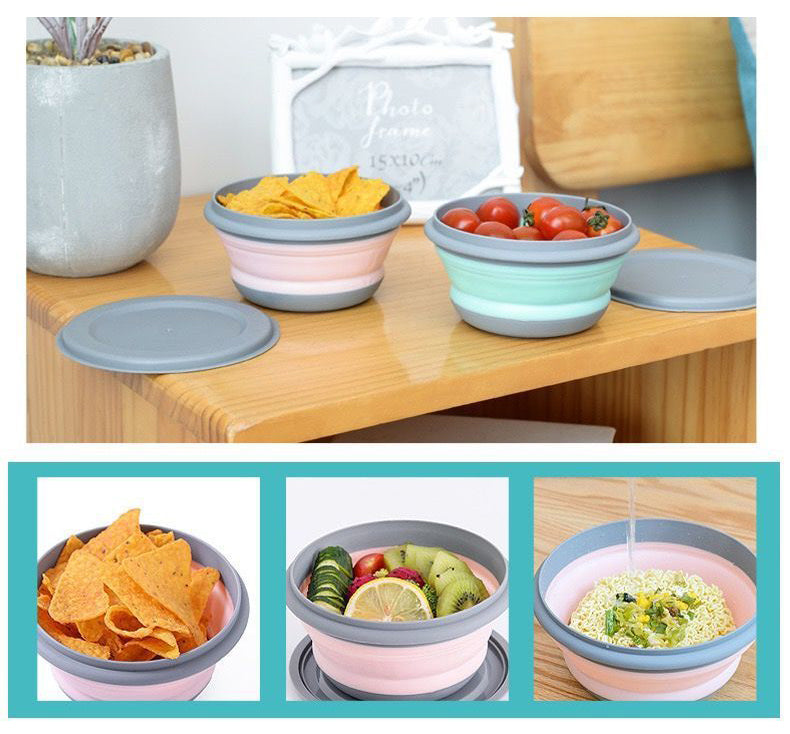 Foldeskål i silikone - 3 stk.