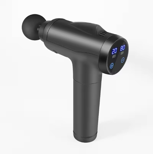 Kraftfuld Massage pistol med 6 Udskiftelige hoveder og med display