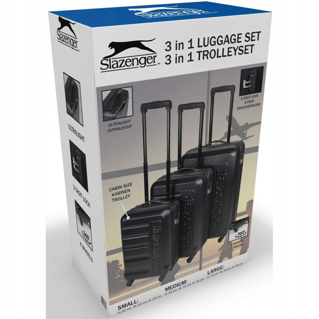 3-i-1 Kuffertsæt – Small/Medium/Large i Sort, Robust og Letvægt