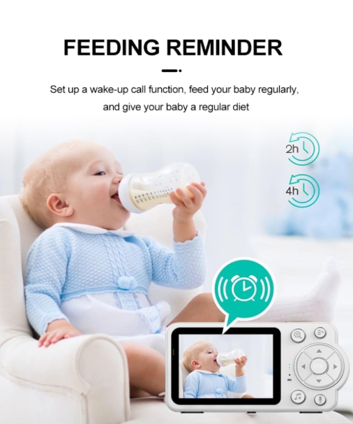 Babyalarm 2,8” Skærm – Trådløs uden WiFi, Nattesyn & 2-vejs Lyd