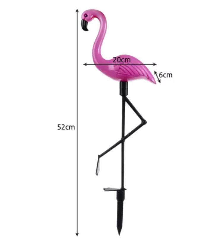 3-Styks Flamingo Solcellelamper: Vandtætte LED Havepynt til Stemningsfuld Udebelysning