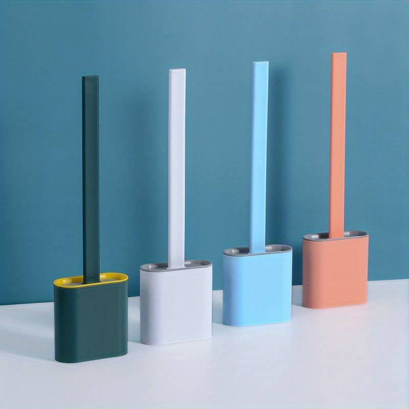 Toiletbørste med fladt silikone hoved