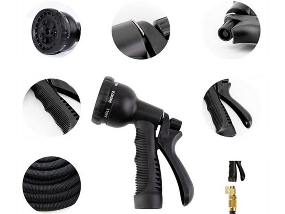 Udvidelig kvalitets Haveslange med vægholder, 3 længder