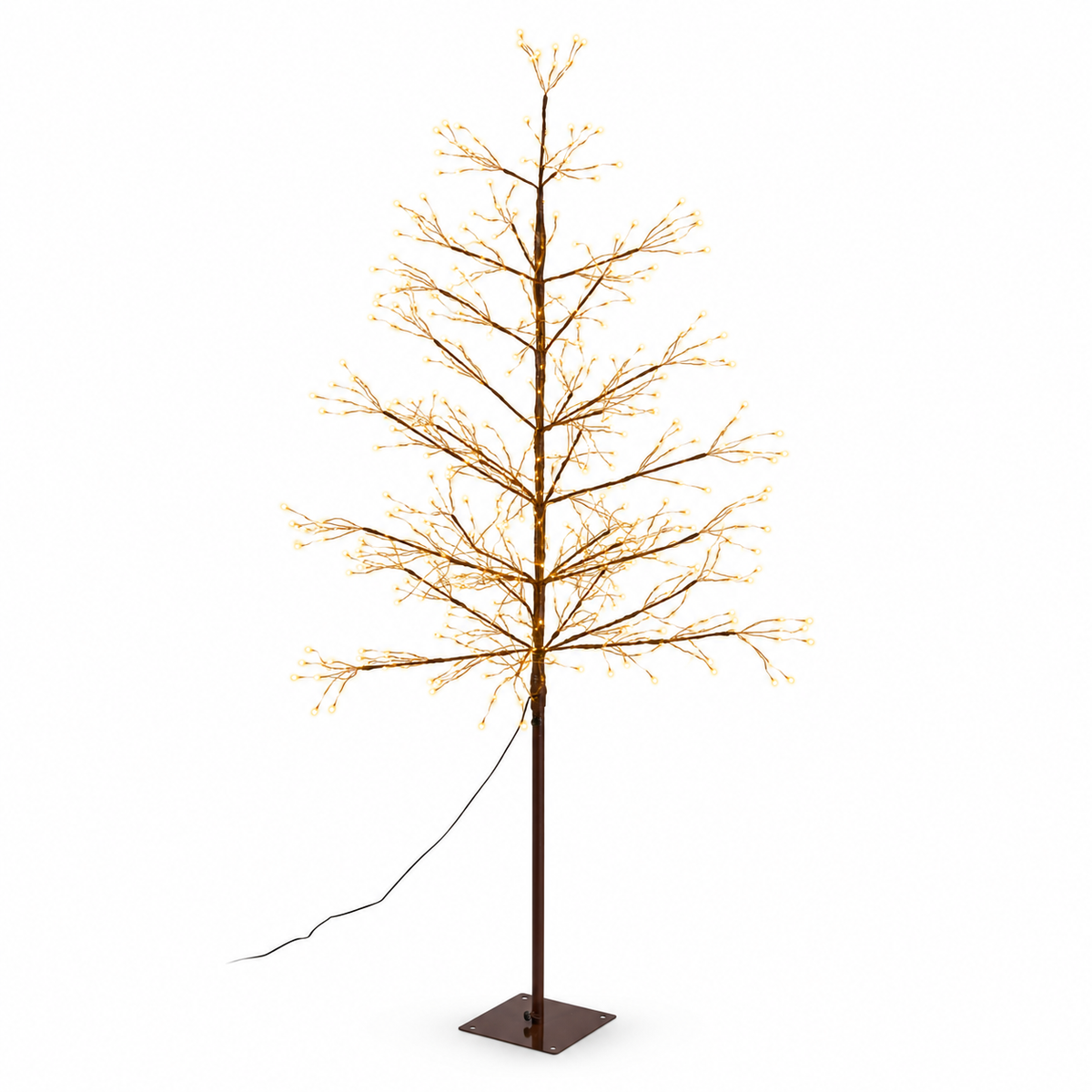 Dekorativt LED Træ 180 cm med 1170 Varmhvide Lys – Timer & Lysdæmper
