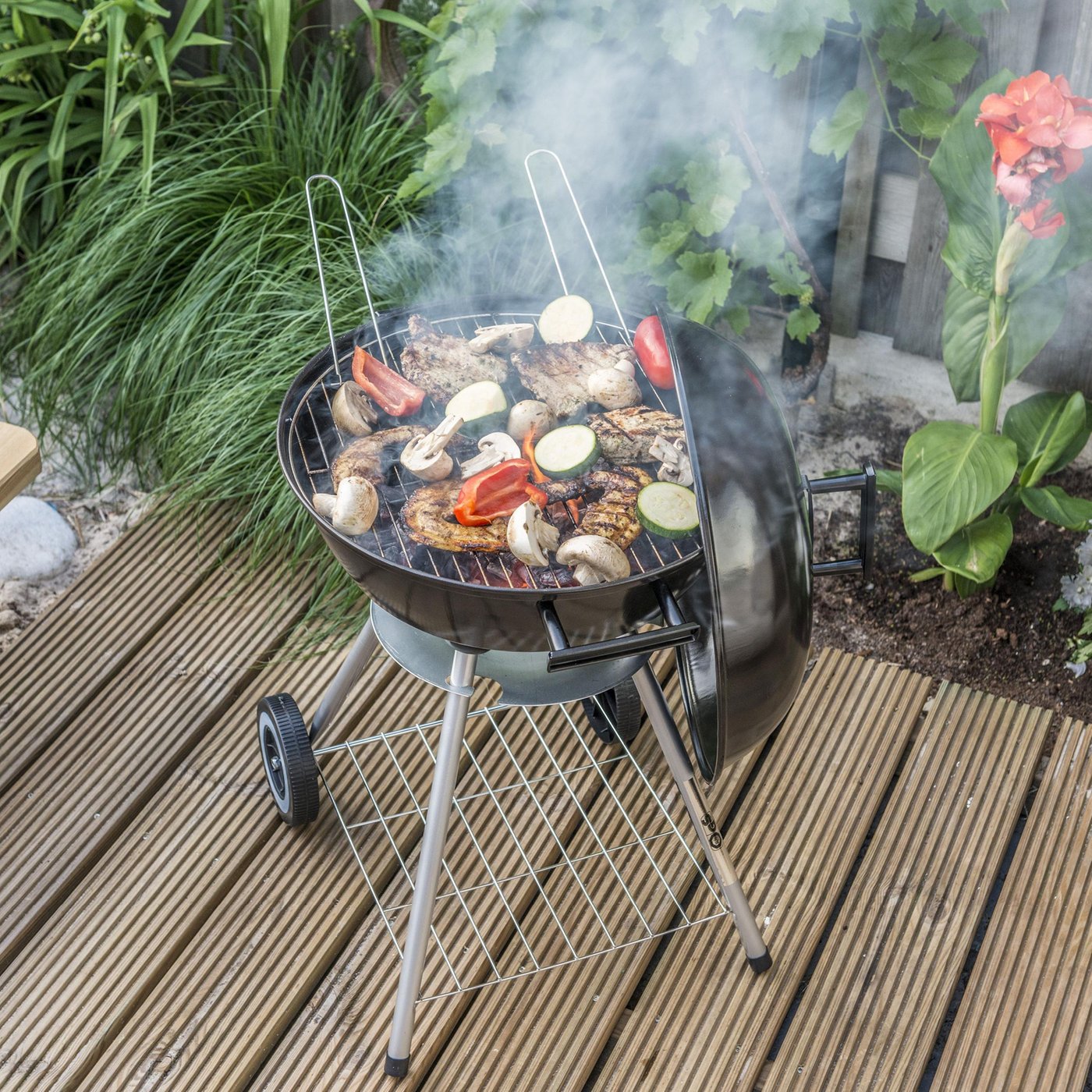 ALPINA Kuglegrill 44 cm med Låg – Klassisk Kulgrill til Terrasse og Have