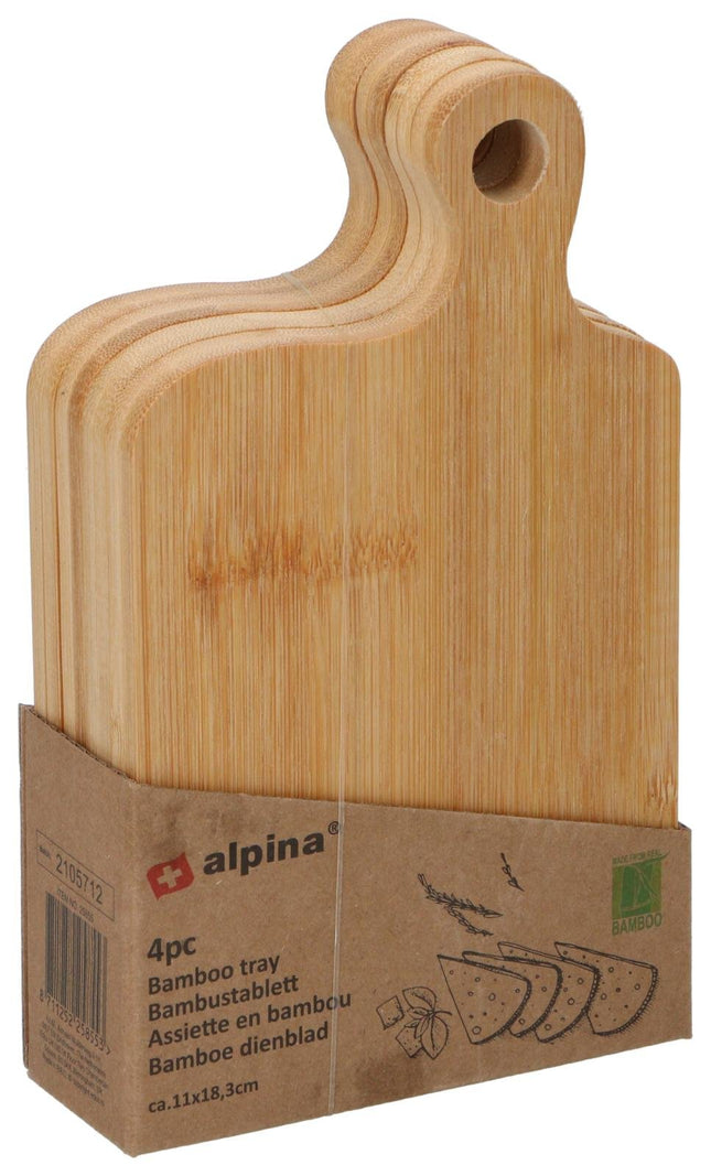 4 Bambusbakker 11 x 18,3 cm – Holdbare, stilrene og pladsbesparende