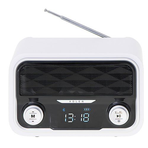 Trådløs Bluetooth Radio med FM, USB & SD – Genopladelig