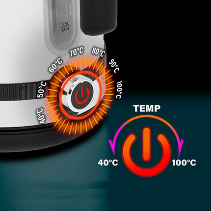Stilfuld Elkedel i Rustfrit Stål med LCD-display og Temperaturstyring – 1,7 L