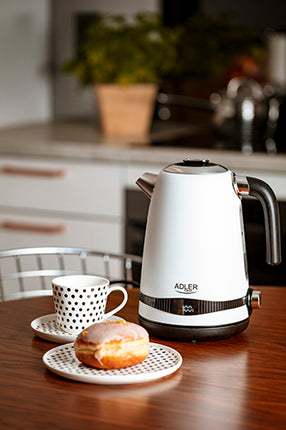 Stilfuld Elkedel i Rustfrit Stål med LCD-display og Temperaturstyring – 1,7 L