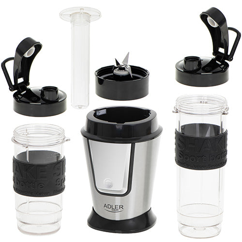 Blender med 2 sportsflasker