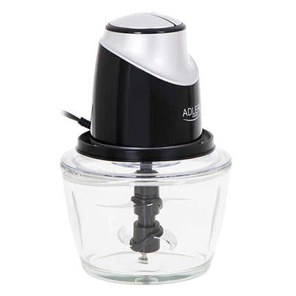 Køkkenhakker med Glasbeholder & 4 Rustfri Stålblade – 1,2L
