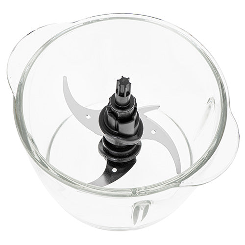 Køkkenhakker med Glasbeholder & 4 Rustfri Stålblade – 1,2L