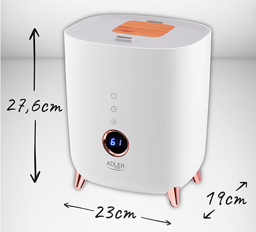 Ultrasonisk Luftfugter med LED Display og Aromaterapi