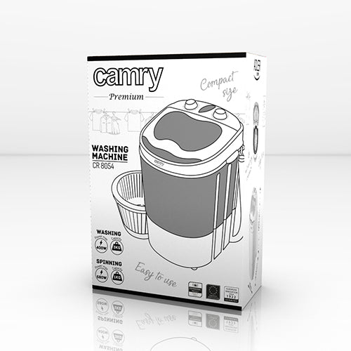 Kompakt Mini Vaskemaskine med Centrifuge – Perfekt til Rejser og Små Boliger