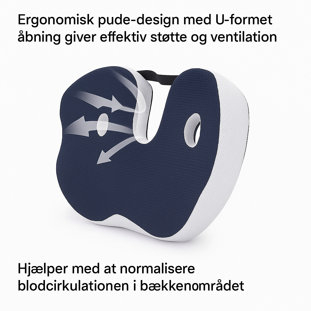 Siddepude, justerbar bredde, med Memory Skum – Ergonomisk Komfort
